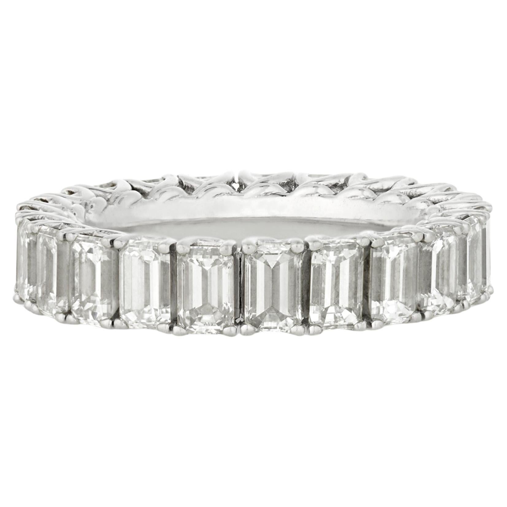 Diamond Eternity Band, 5.72 Carats For Sale