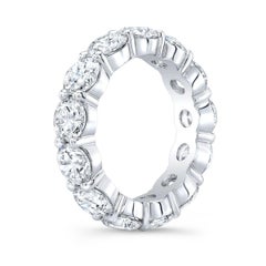 18K White Gold Round Diamond Eternity Band 7.15cttw