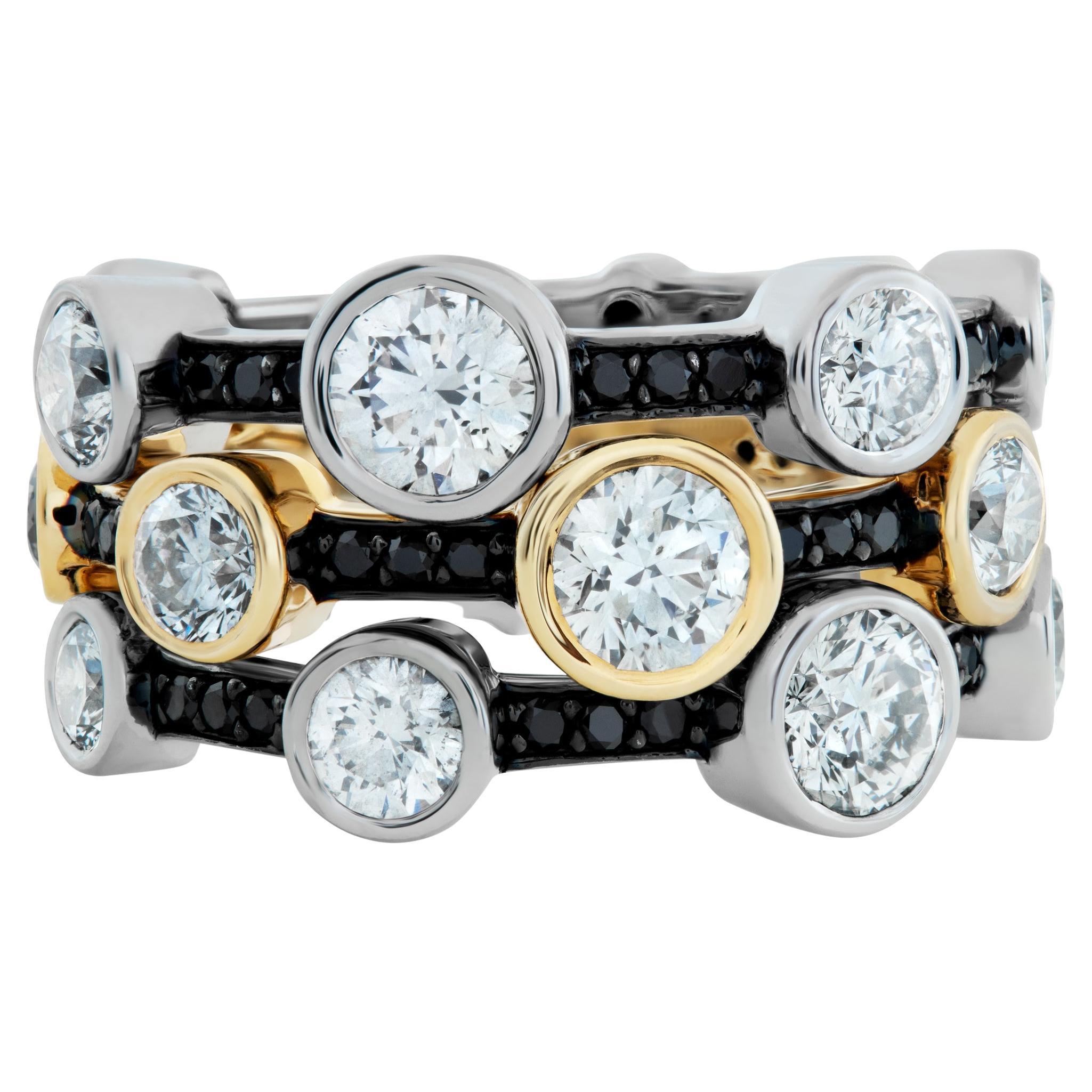 Bracelet et bague d'éternité en or 18 carats avec diamants, 3,25 carats en diamants