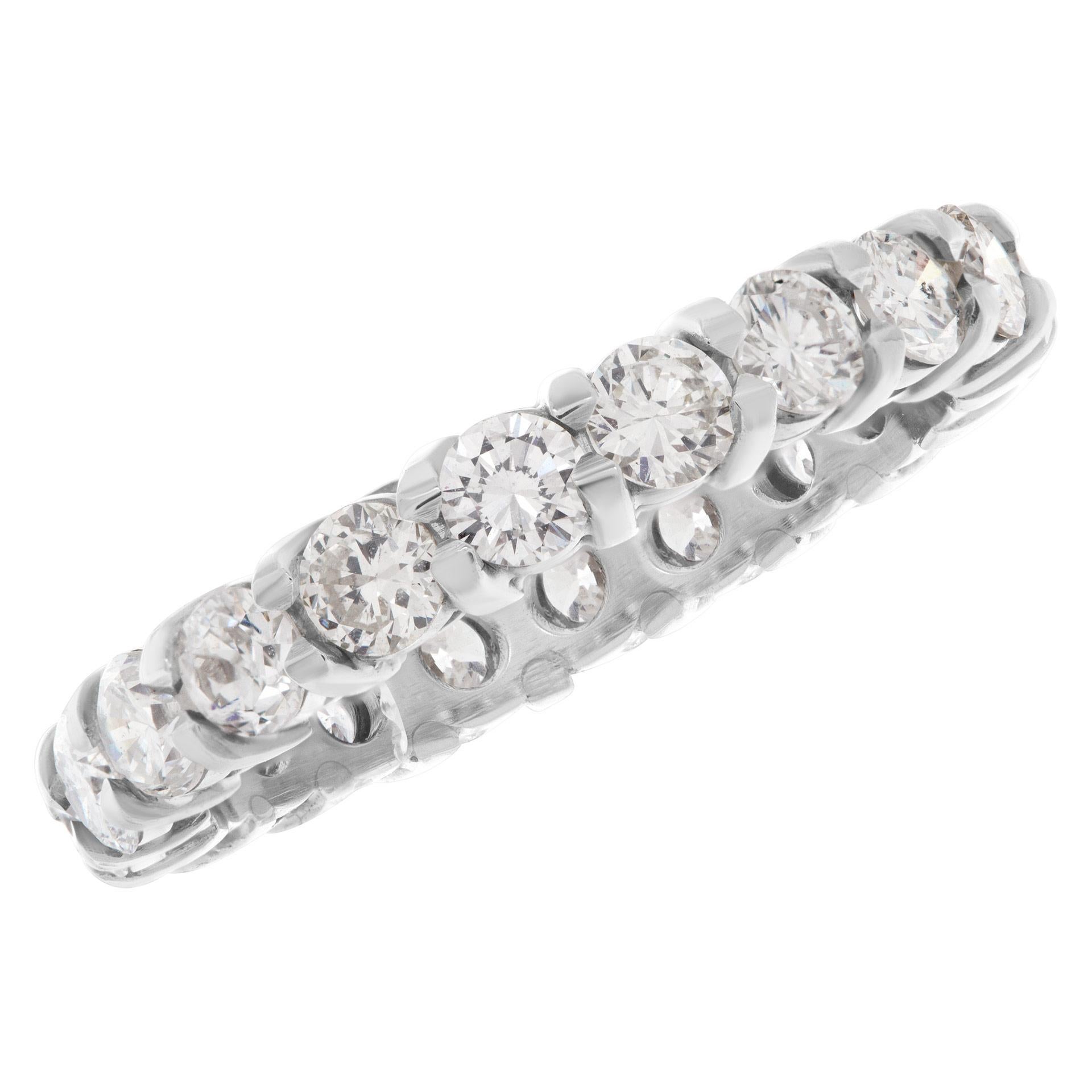 Diamond Eternity Band and Ring with 1.95 Carats in Diamonds Set in Platinum In Excellent Condition For Sale In Surfside, FL