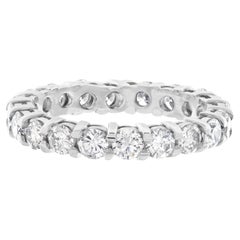 Diamond Eternity Band and Ring with 1.95 Carats in Diamonds Set in Platinum