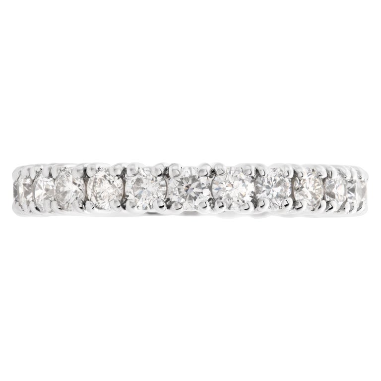 Diamond Eternity Band in 14k White Gold For Sale at 1stDibs