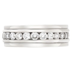 Vintage Diamond Eternity Band in 14k White Gold