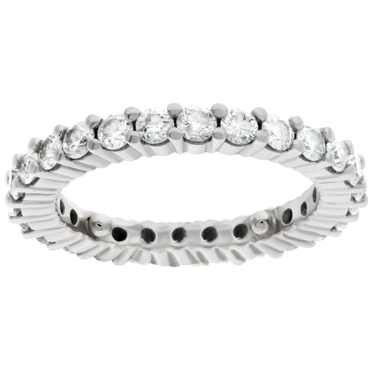 Diamond eternity band in 14k white gold at 1stDibs