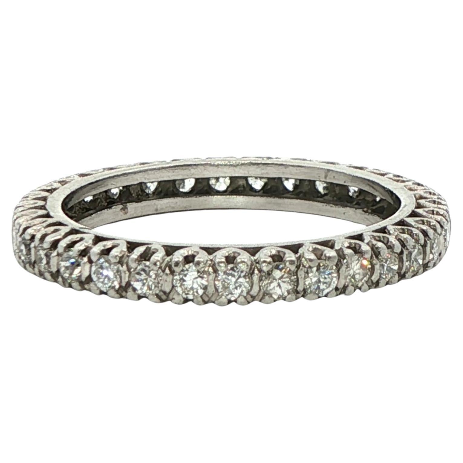 Fascia Eternity con diamante in platino