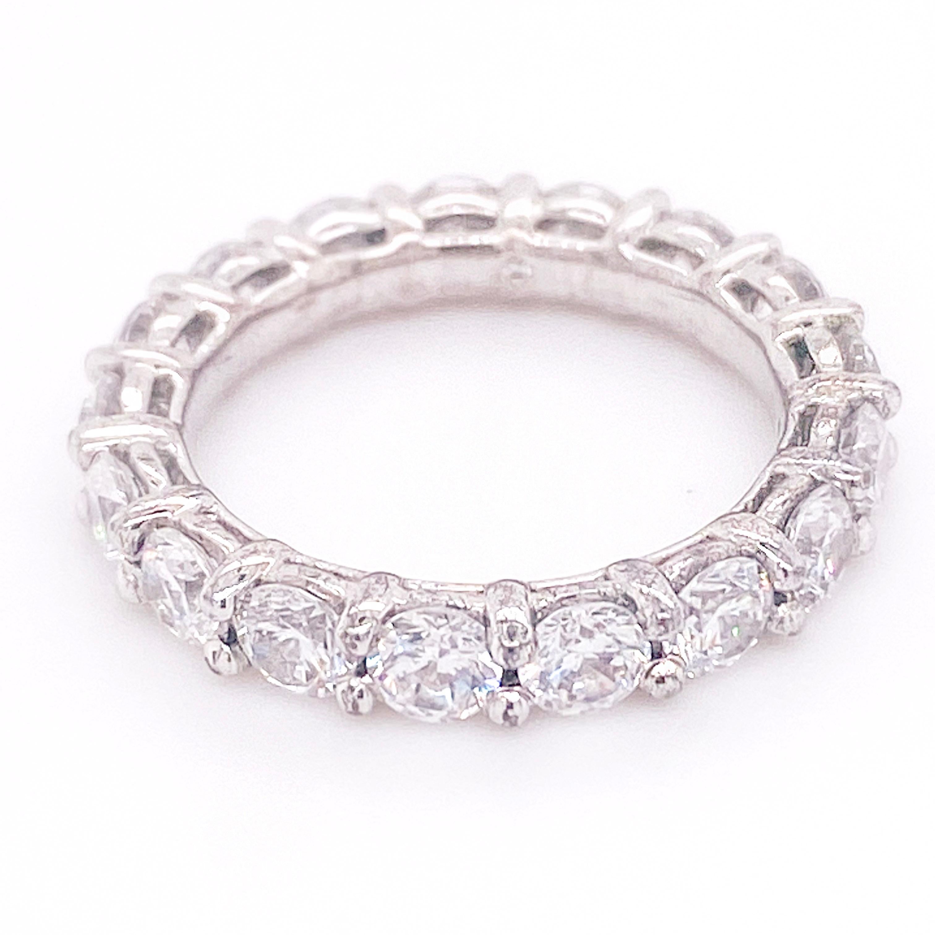 For Sale:  Diamond Eternity Band Infinity Wedding Band 4.00 Carat, Message Ring 2