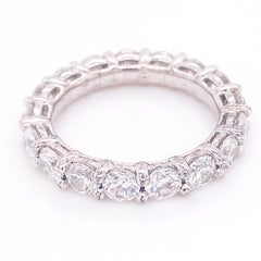 Diamond Eternity Band Infinity Wedding Band 4.00 Carat, Message Ring