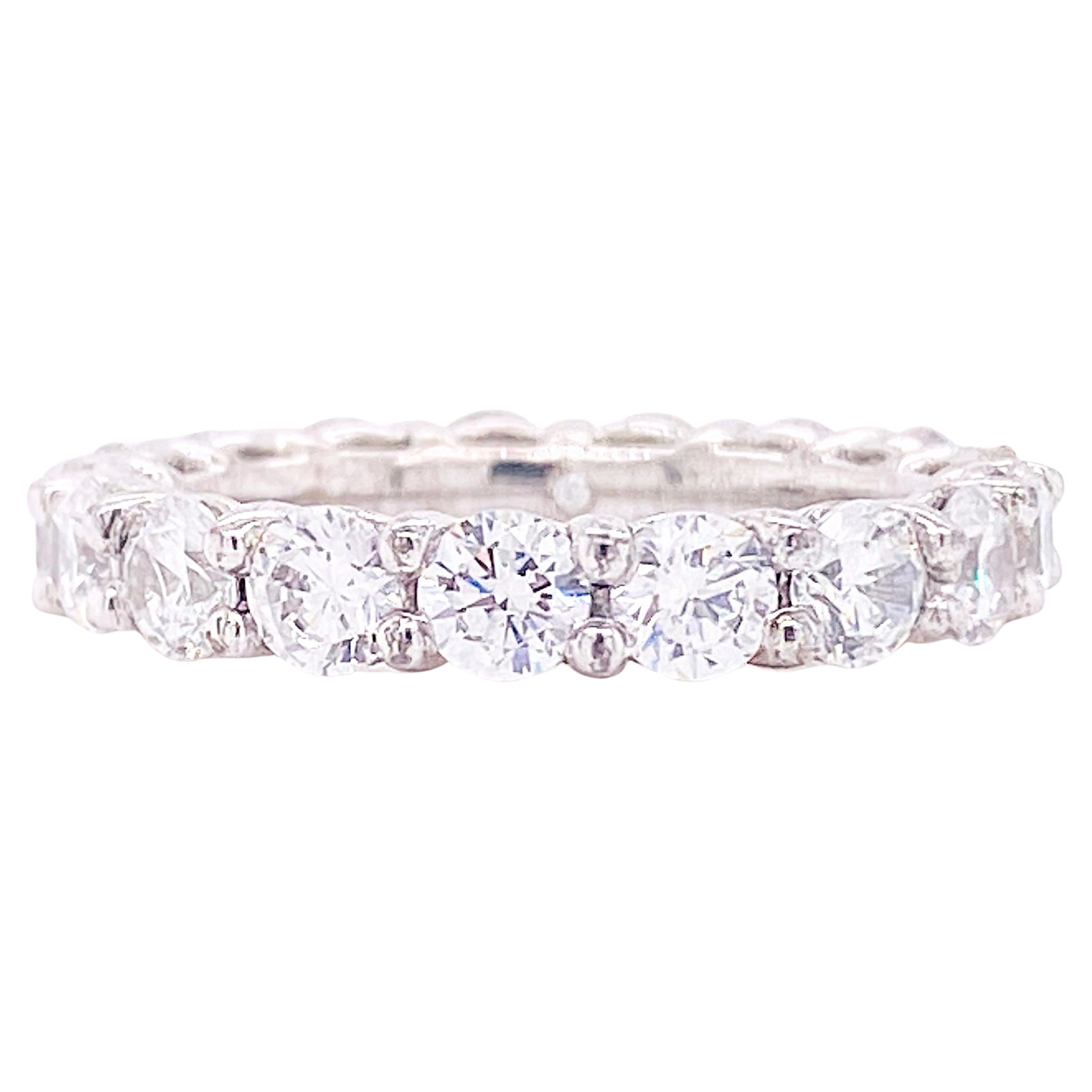 For Sale:  Diamond Eternity Band Infinity Wedding Band 4.00 Carat, Message Ring