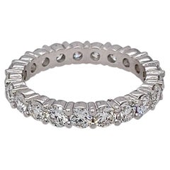Diamond Eternity Band Ring 2.10 Carats D/E Colors VVS/VS