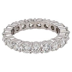 Diamond Eternity Band Ring 2.80 Carats D/E Colors VVS/VS