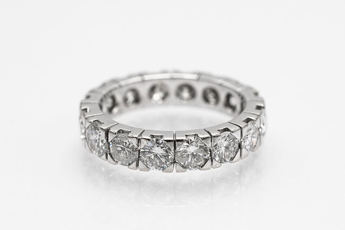 Anello eternità con diamante, circa 4,80 carati In condizioni buone a Chorzów, PL