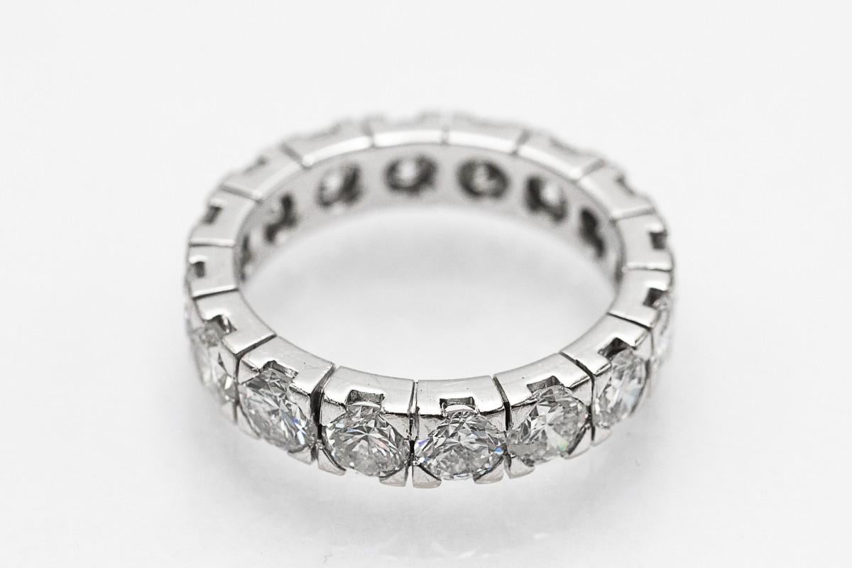 da uomo o donna Anello eternità con diamante, circa 4,80 carati