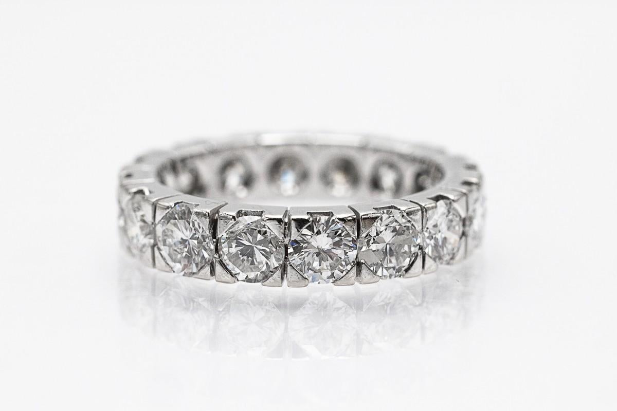 Diamond eternity band ring, approx. 4.80 ct