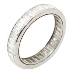 Antique Diamond Eternity Band Ring, French