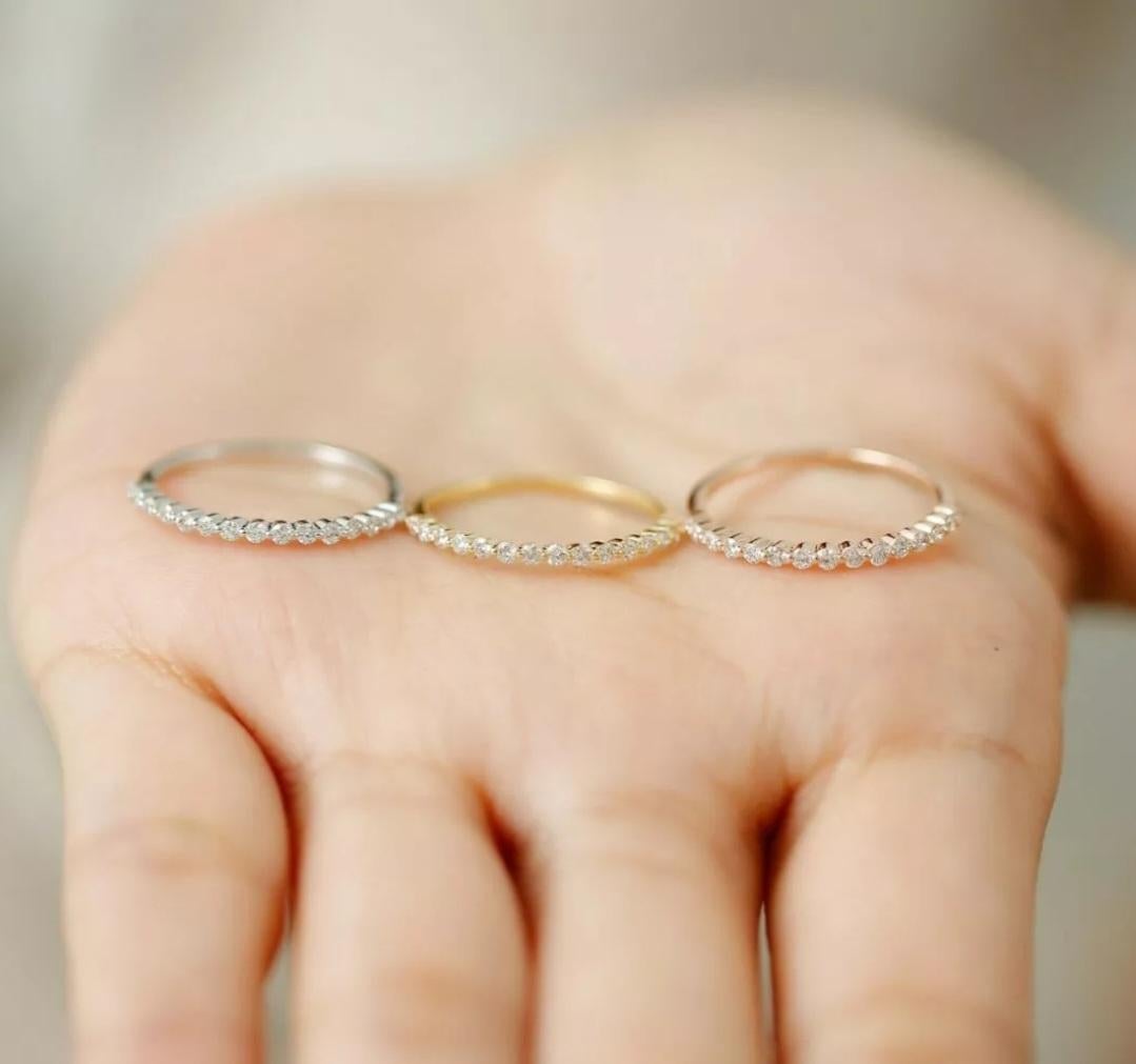 Diamond Eternity Band Ring In 14k Solid Gold Unique Wedding Gift For Women .

Base Metal
Yellow Gold
Certification
BIS Hallmark, IGI
Main Stone Color
White
Diamond Weight
0.25 cts Approx
Metal
Yellow Gold
Sizable
Yes
Total Weight
1.120 Grams