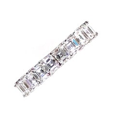 Diamond Eternity Band Square Emerald Cut Diamonds
