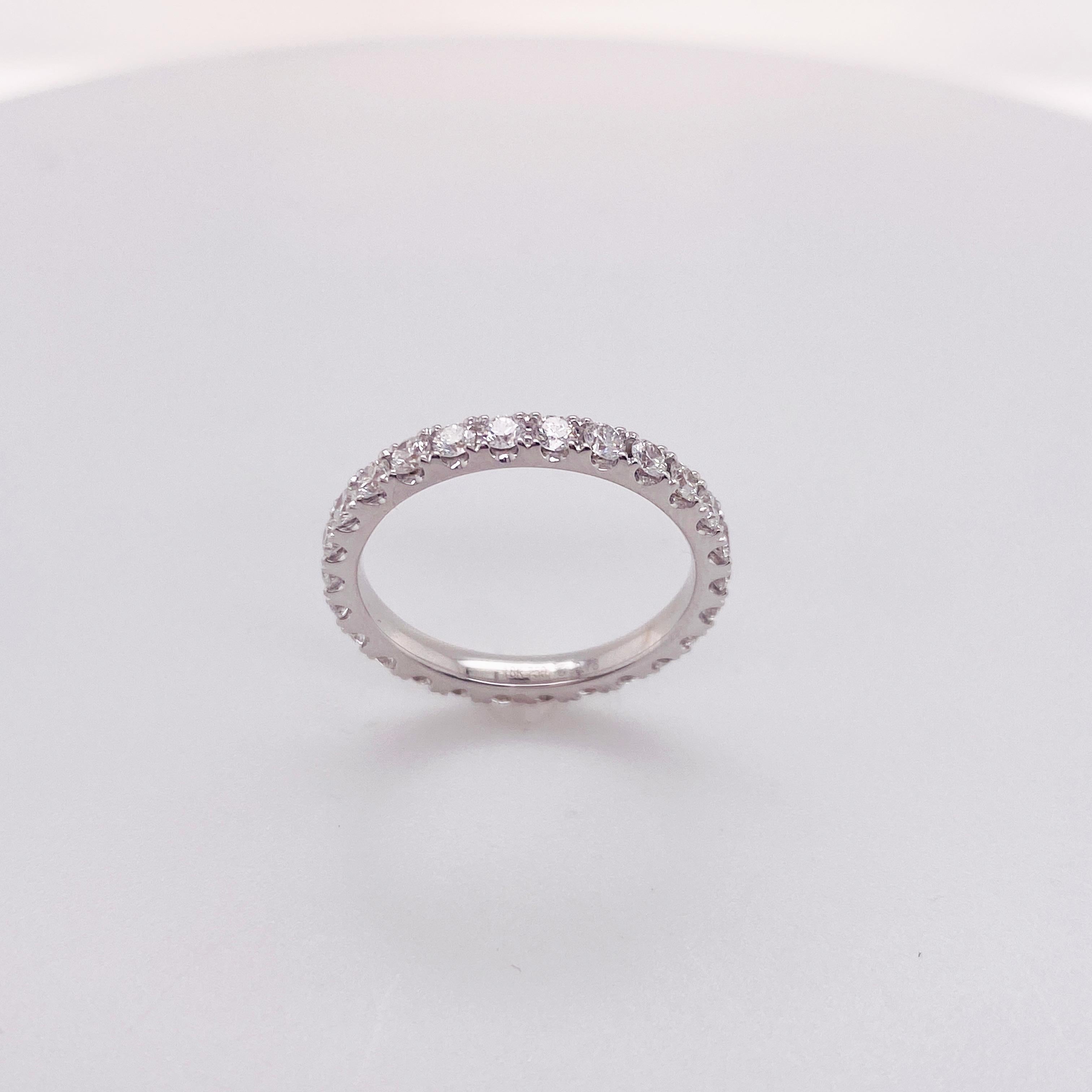 For Sale:  Diamond Eternity Band with 3/4 Carat .78 Carats in 18k White Gold 2