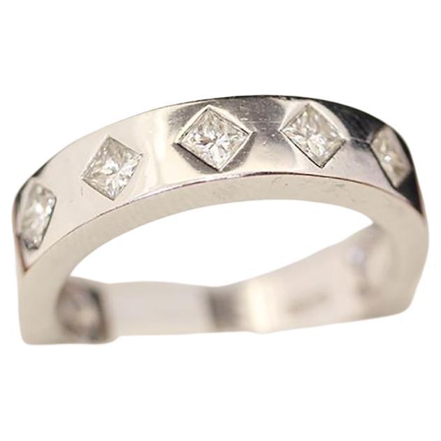 Diamant-Eternity-Ring, Ehering, 5 Diamanten im Prinzessinnenschliff