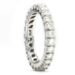 Diamond Eternity Band with Approximately 1.50 Carat Set in Platinum