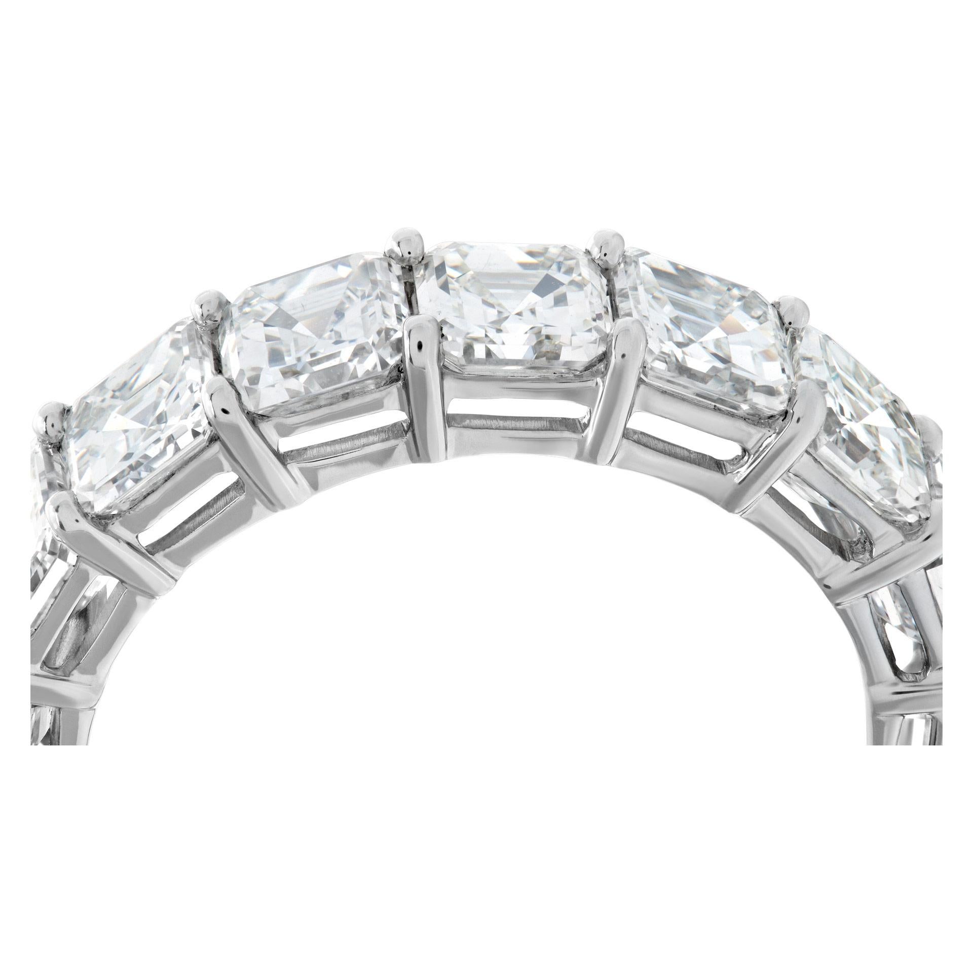 Diamant-Eternity-Ring aus Platin mit Diamanten im Asscher-Schliff, 4,62 Karat Damen im Angebot