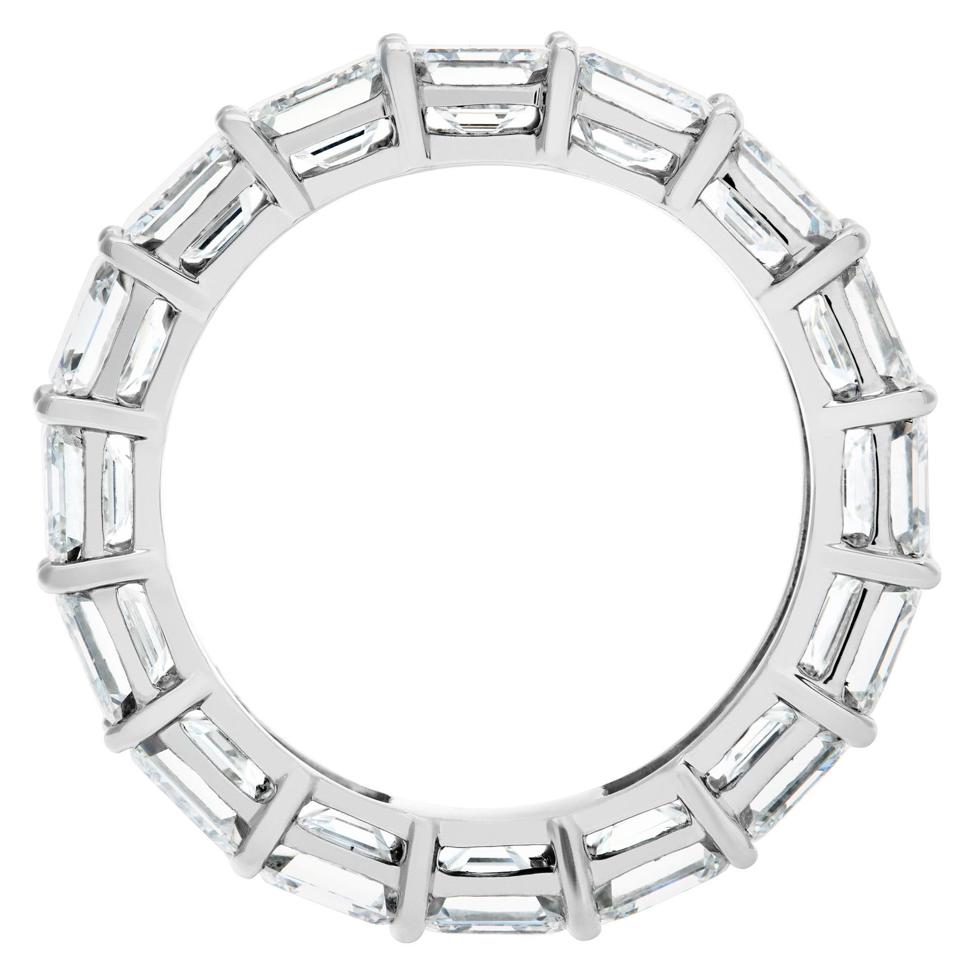 Diamant-Eternity-Ring aus Platin mit Diamanten im Asscher-Schliff, 4,62 Karat im Angebot 1