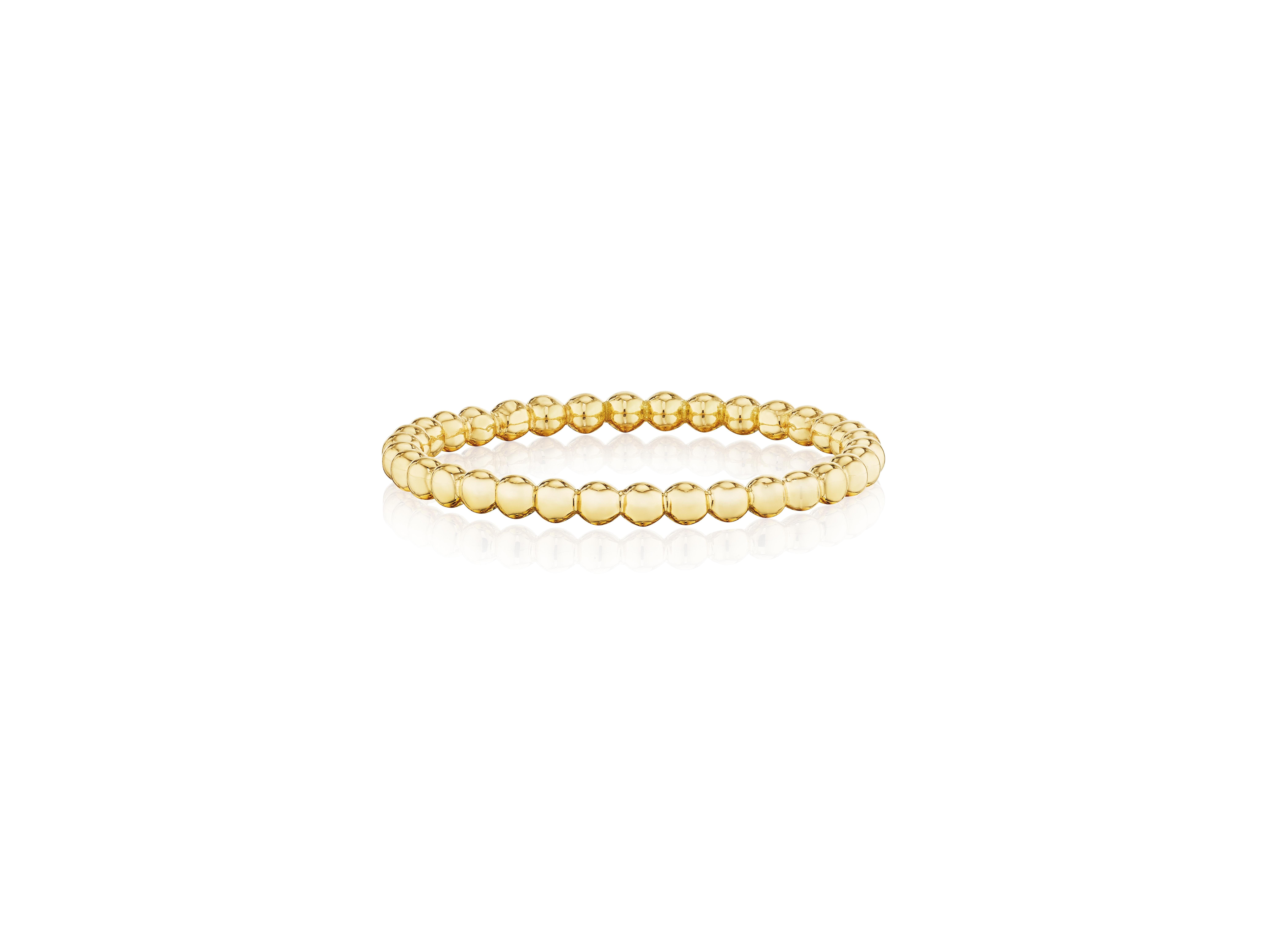 For Sale:  Diamond Eternity Band with Bead Stackable Ring Set in 18K Gold 3