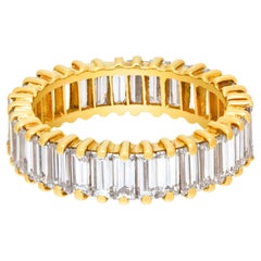Vintage Diamond Eternity Band with over 3.50 Carats in Diamonds in 18k Yellow Gold