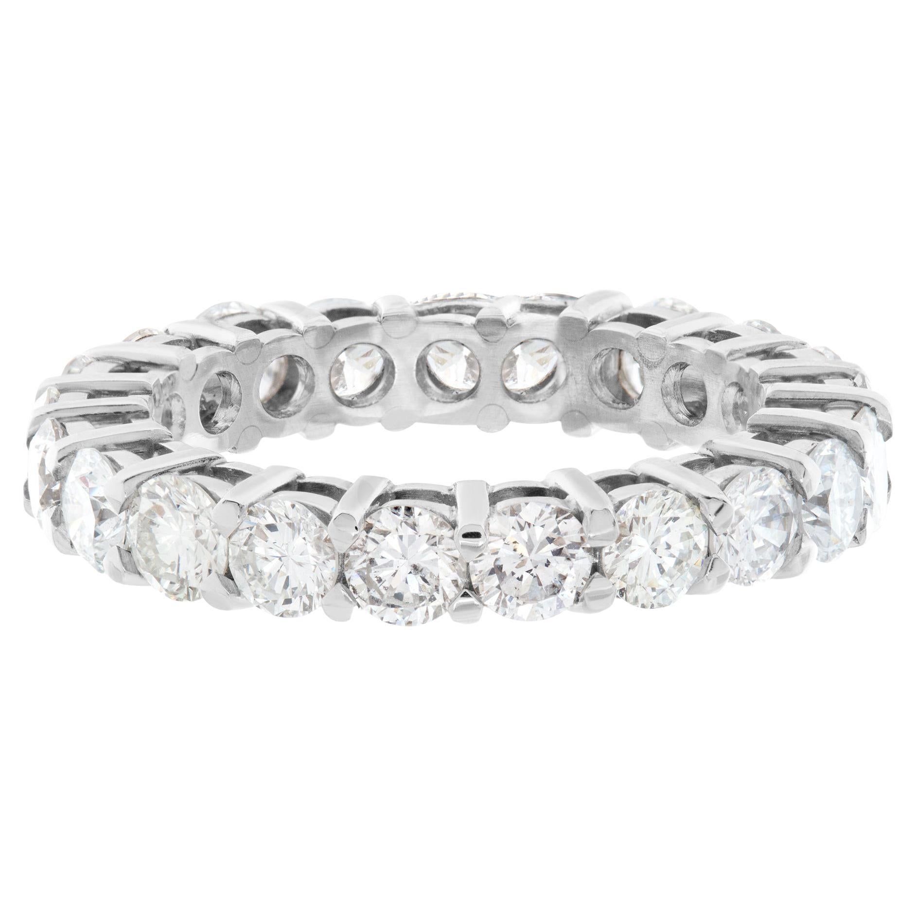 Diamond Eternity Band with Round Brilliant Cut Diamonds Set in Platinum