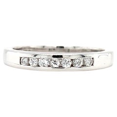 Alianza eternidad diamantes oro blanco 18k