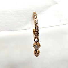 Diamond Eternity Double-Dangle Hoop Earring in 14kt Yellow Gold