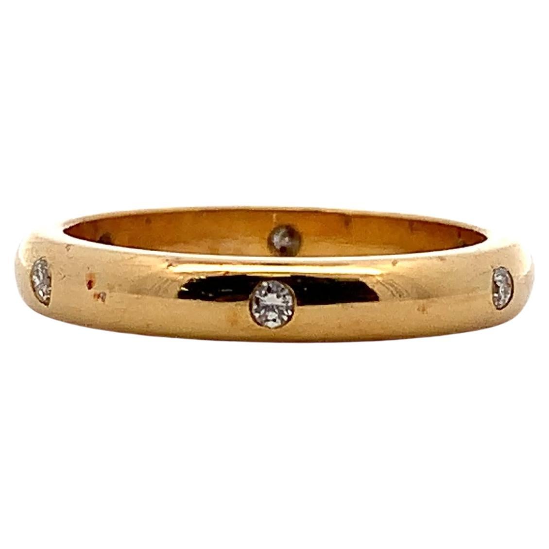 Diamant Ewigkeit bündig Ehering Band 18k Gelbgold