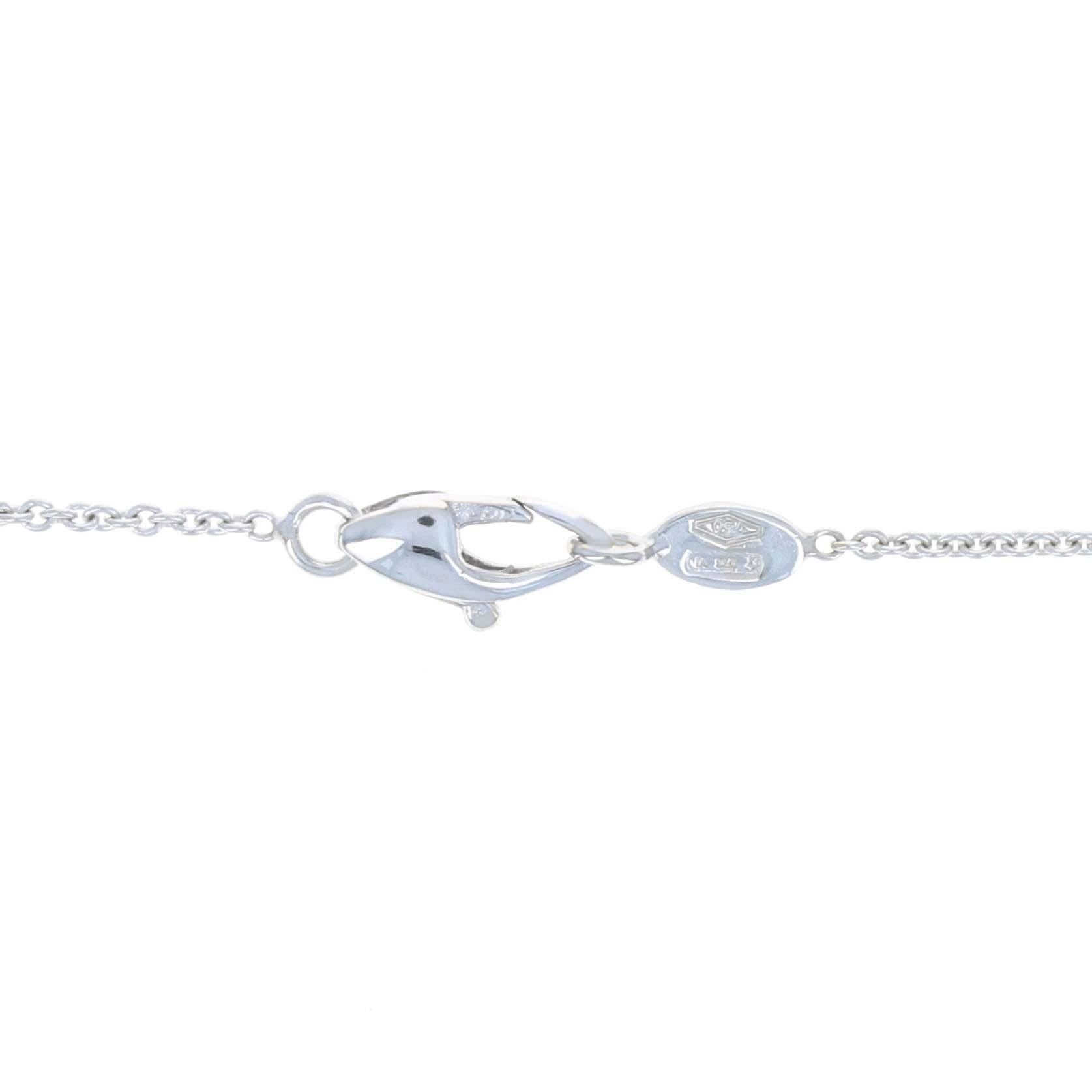 Collar Colgante Eternidad Diamante, Oro 18k Brillante Redondo .33ctw en Excelente Estado en Greensboro, NC
