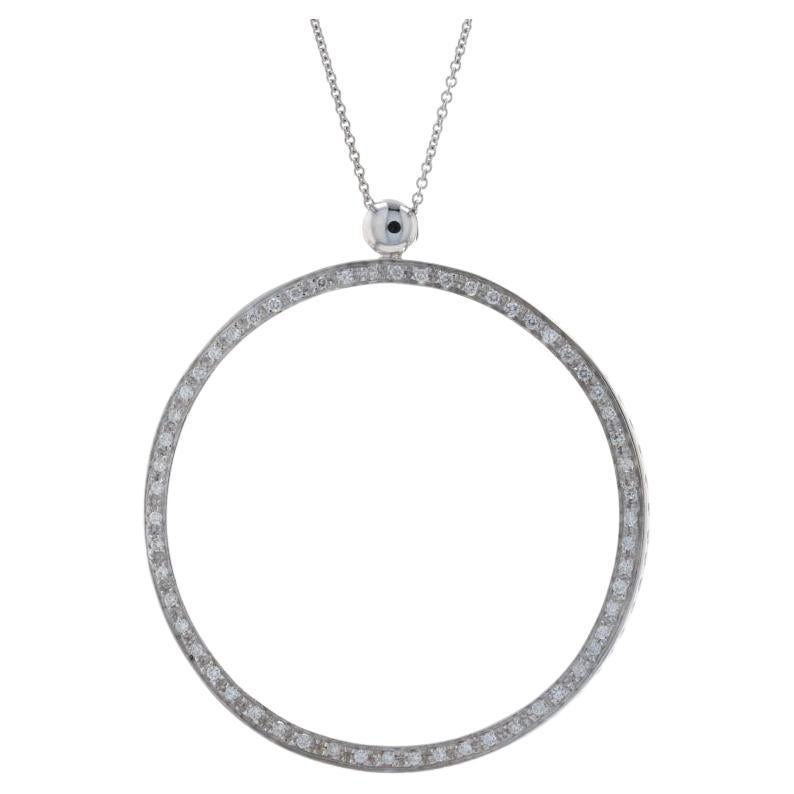 Collar Colgante Eternidad Diamante, Oro 18k Brillante Redondo .33ctw