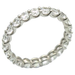 Anello eternità con diamanti in oro 18KT con diamanti di lusso Anello a forma di Ucut 1,50ct misura 6