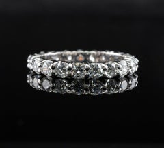 Diamond Eternity Ring Band 14K White Gold 2.10 TDW sz. 6.5