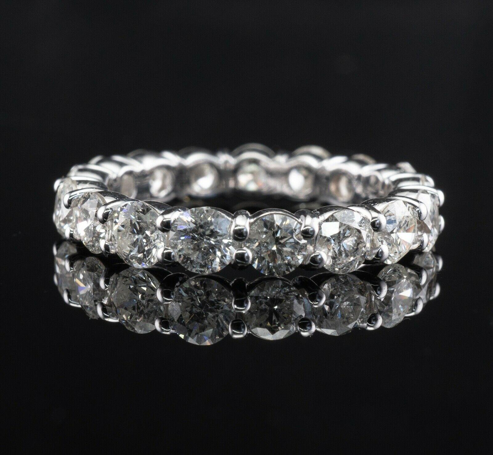 Diamant Eternity Ring Band 14K Weißgold 3,40 TDW im Angebot 1