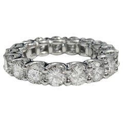 Diamond Eternity Ring in 14k White Gold, 3.42ct