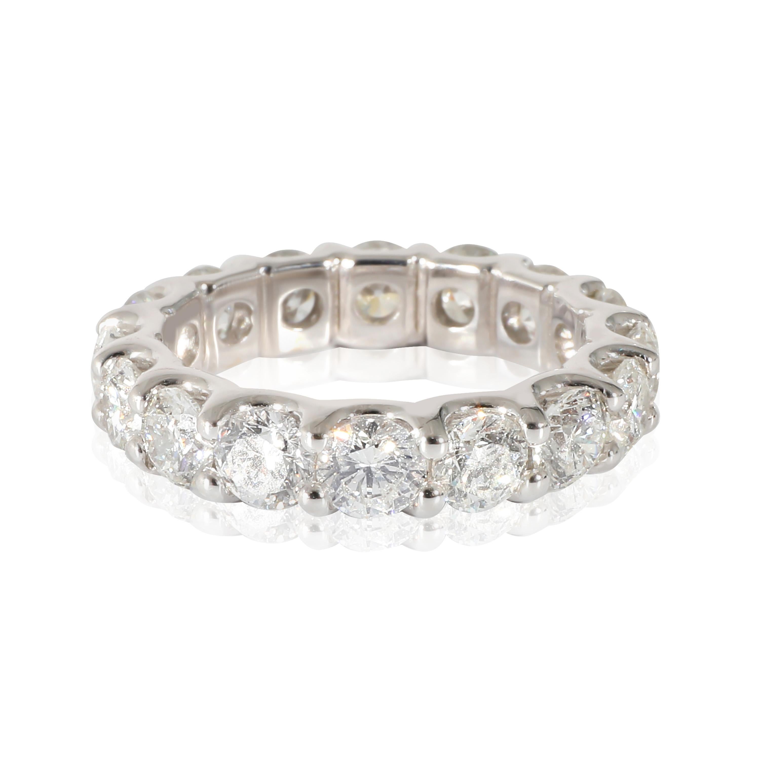 Diamond Eternity Ring in 14K White Gold (4.01 CTW) For Sale