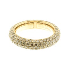 21st Century 18 Karat Yellow Gold and Champagne Diamond Eternity Stacking Ring