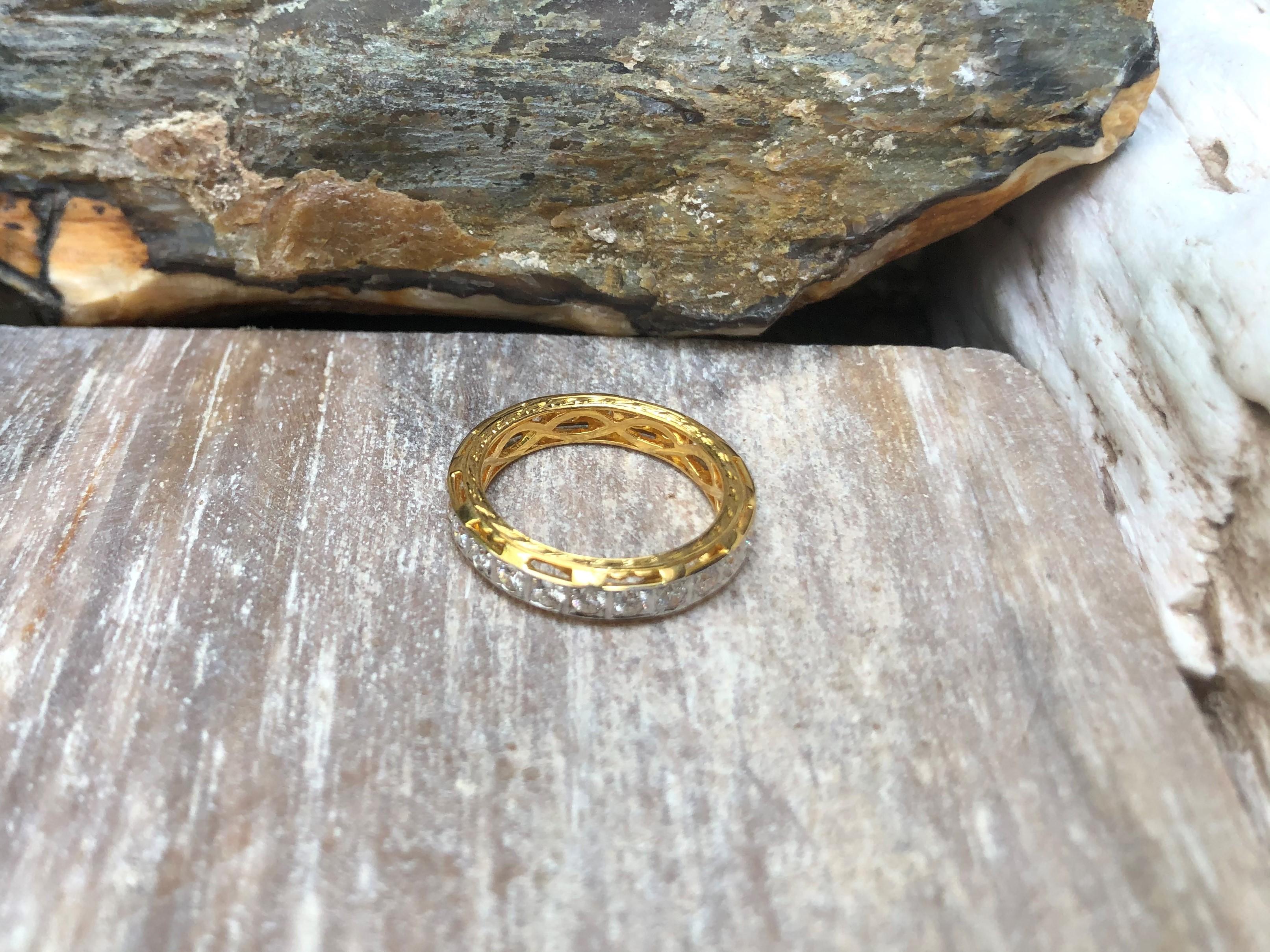 Diamond Eternity Ring Set in 18 Karat Gold Settings For Sale 1