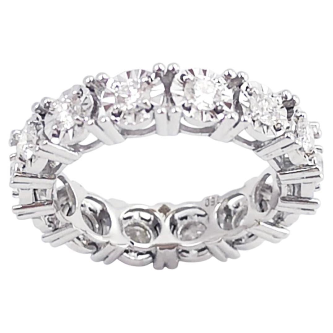 Diamond Eternity Ring set in 18K White Gold Settings