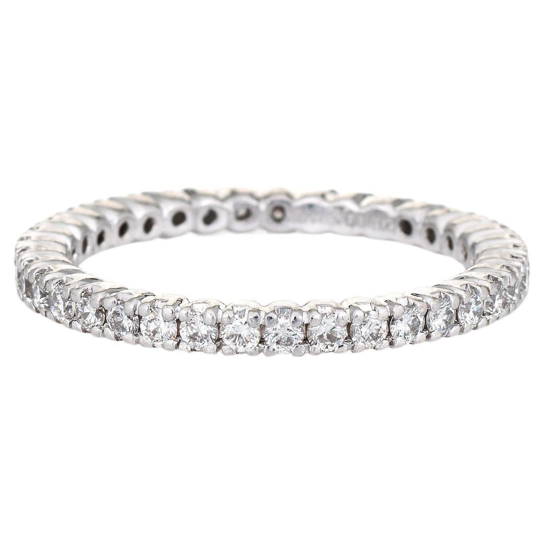 Diamond Eternity Ring Sz 5 Stacking Band Platinum Fine Wedding Jewelry 