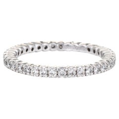 Diamond Eternity Ring Sz 5 Stacking Band Platinum Fine Wedding Jewelry 