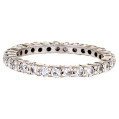 Diamant Ewigkeitsring 14k Weißgold Nachlass feiner Ehering Schmuck