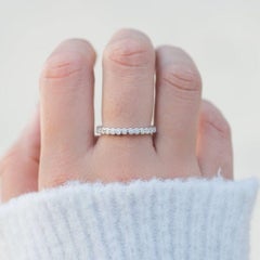 Diamond Eternity 14k Ring, Womens Wedding Band, Round Diamond Eternity Stackable