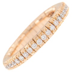 Diamond Eternity Rose Gold Flexible Band Ring