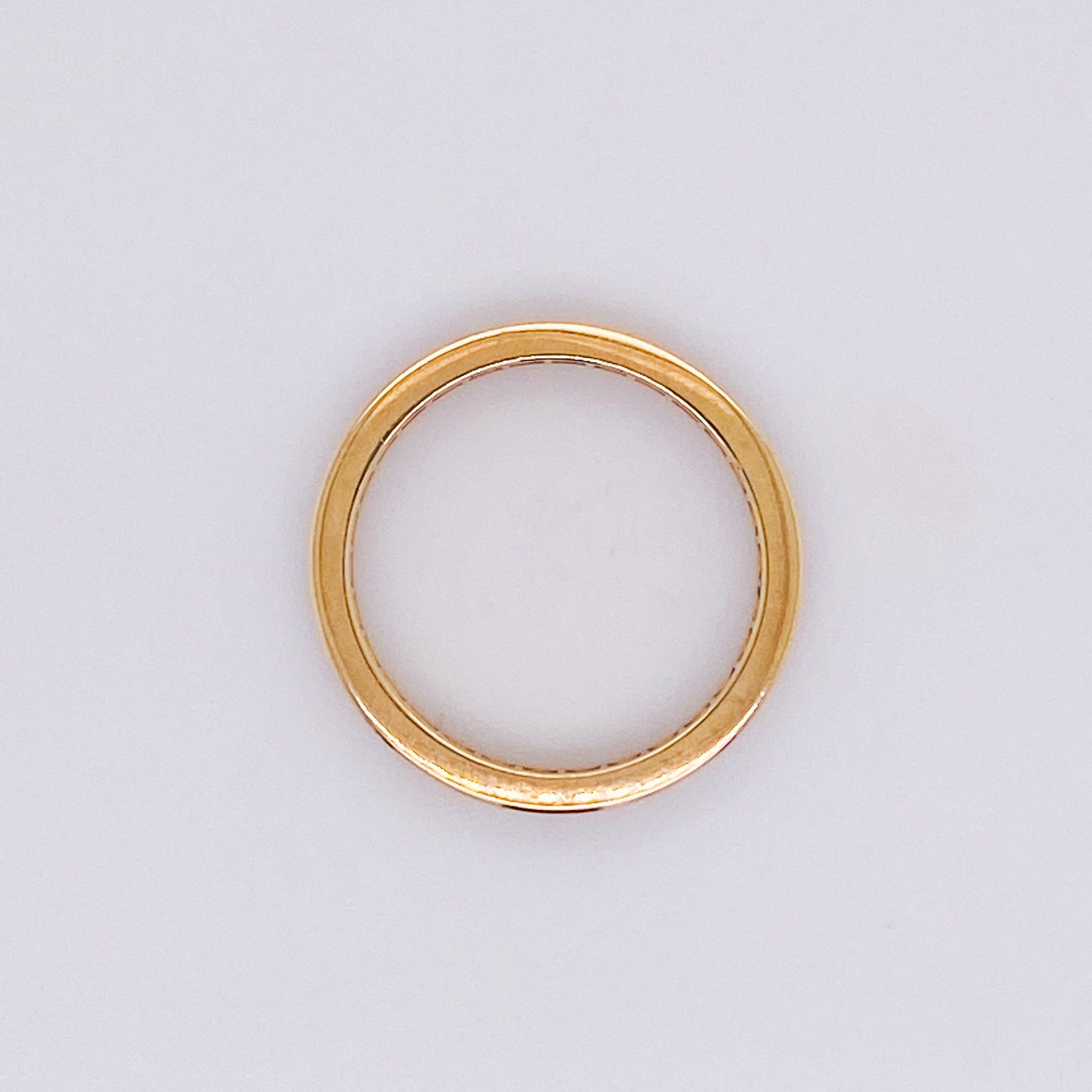 Eternity-Ring mit Diamanten, stapelbar, 1 Karat Diamanten, 14k Gelbgold (Zeitgenössisch) im Angebot