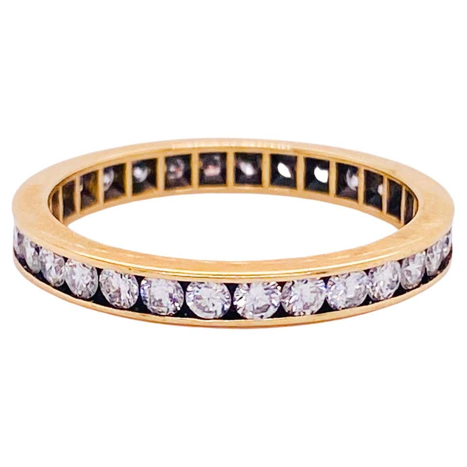 Customizable Diamond Full Eternity Stackable Band Ring in 14K Yellow ...