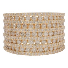 Diamond Eternity Statement Ring in 14K Solid Gold (Certified)