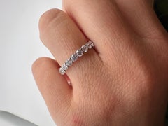 Diamond eternity wedding band 18KT white gold size 6